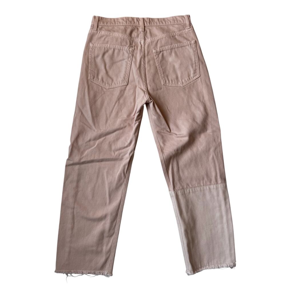 Reformation Ryan Tonal Patch Jeans 29 Pink Festival Patchwork Denim Colorblock - Picture 3 of 16